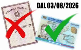 Cessazione della validità della carta di identità cartacea dal 3 AGOSTO 2026